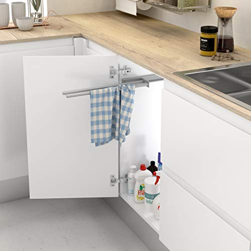 Menage Confort Soporte extraíble de Aluminio para paños y Toallas - Toallero extraíble - Colgador de Toallas y paños de Cocina, 465