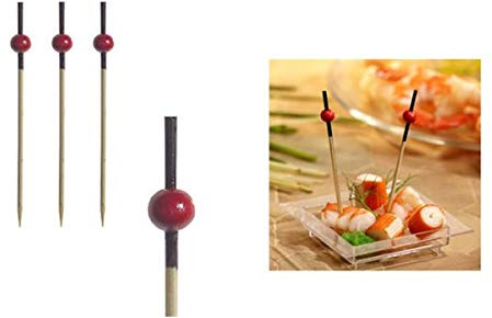 250 Fingerfood - Spieße 7 cm Red Pearl