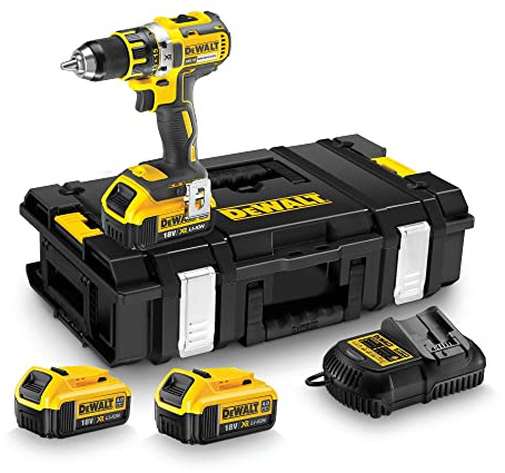 DEWALT DCD790M3-QW 18 Volt / 4 Ah Bohrschrauber (bürstenlos), 3x4Ah, 18 V, Schwarz/Gelb