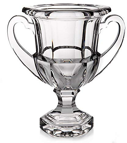 CRISTALICA Vase Auf Fuß Blumenvase Pokalvase Opera H 26 cm Transparentes Kristallglas Glas Klassischer Style