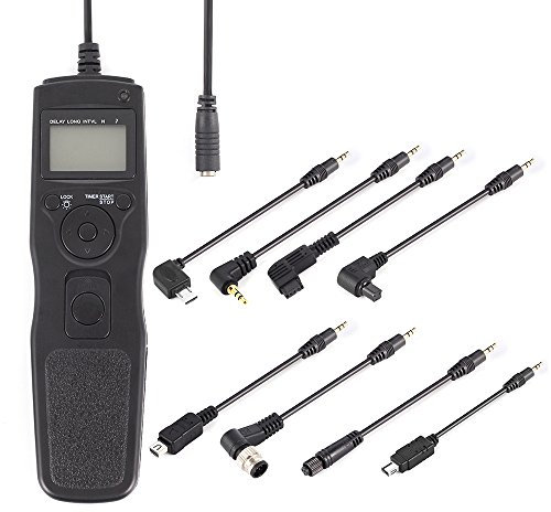 FOTGA Déclencheur à Distance pour Canon, Nikon, Sony, Olympus avec 8 câbles Amovibles