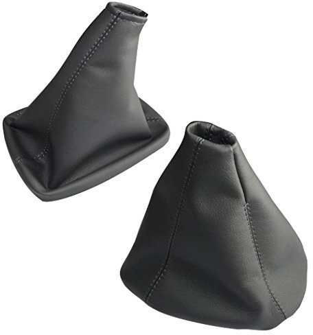 AERZETIX: Soufflet de Levier de Vitesse et Frein à Main en Simili Cuir Gris