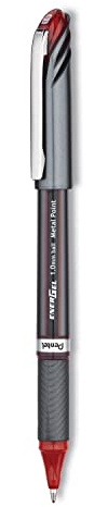 Pentel BL30-BX Energel Plus Liquid Gel-Tintenroller, Kugeldurchmesser 1.0 mm = Strichsrärke 0,5 mm, 12 Stück, rot
