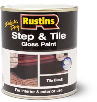 RUSTINS Quick Dry Step & Tile Paint Black 500ml