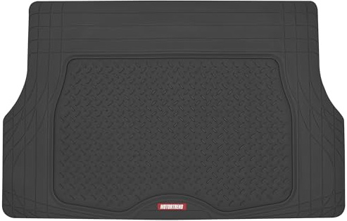 Motor Trend Heavy Duty Utility Cargo Liner Floor Mats for Car Truck SUV, Trimmable to Fit Trunk, All Weather Protection Black 31.5 x 50 BK