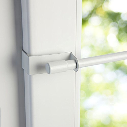 Easy-Shadow Klemmstange Easy-Fix 7/9 mm Metall - Länge ausziehbar 45-75 cm in weiß - Scheibenstange Cafehausstange Teleskop-Stange für Vitrage Scheibengardine