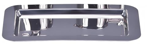 Frieling Silver Tray - 9.4 x 5.6 in Rectangular Polished Mirrored Finish - 18/10 Mirrored Stainless Steel Metal Serving Tray for Coffee, Tea & Desserts