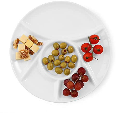 Holst Porzellan/Germany MP 301 Plato para fondue 28 cm, Porcelana, blanco, 28 x 28 x 2 cm