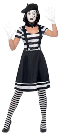 Smiffys - Damen Pantomime Kostüm, schwarz