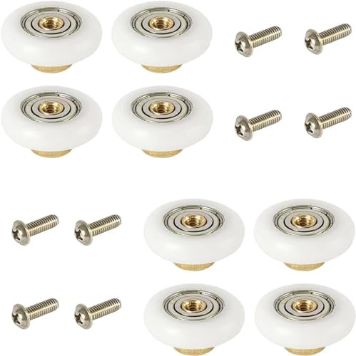 Lote de 8 rodamientos CY-103 de puerta de ducha, Roller diameter 19mm