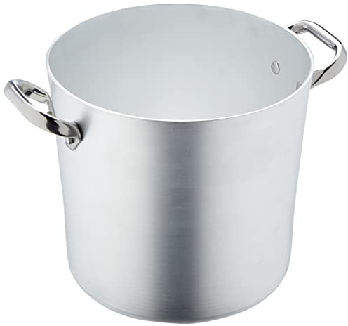 Pentole Agnelli ALMA10322 Pentola Alta con Due Maniglie Inox, Argento, 22 cm, 1 Pezzo
