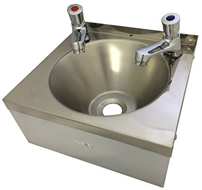 Stainless Steel Hand Wash Basin, Sink, Push Taps