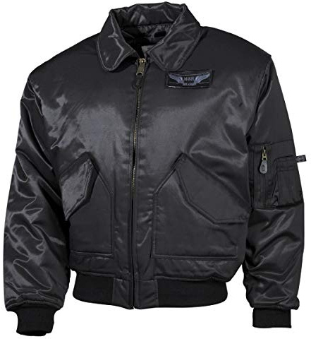 MFH CWU pilotjacka, svart, tung version + storleksspecifikation, svart, L