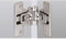 Hettich 46787 HFT-Cerniere per Porte Pieghevoli, da avvitare a 180°, Zinco pressofuso nichelato, Argento, Schrauben