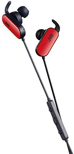 JVC Auricolari in Ear Sport Bluetooth con Gancio Mobile, a Prova di Spruzzi (IPX4), Auricolari di Tipo Aperto e Auricolari Standard Inclusi (S/M/L), con Microfono e Telecomando a 3 Pulsanti