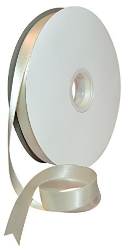 Morex Ribbon Double Face Satin Ribbon 5/8 X 100 YD Antique White Ribbon for Gift Wrapping, Birthday Gift Cards, Satin Dress for Women, Silk Ribbons for Crafts, Wedding Gifts for Couple
