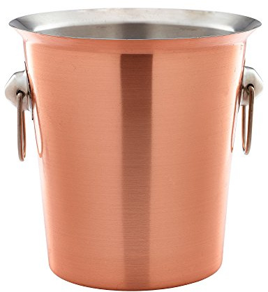 Genware Copper Wine Bucket With Ring Handles - Copper Wine Cooler, Copper Champagne Bucket