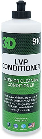 3D Leather, Vinyl & Plastic Conditioner | Restores, Conditions & Protects Car Interiors | Non-Greasy UV Protection for Seats, Steering Wheels, & Trim |16 oz