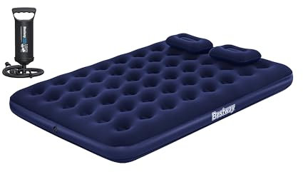 Bestway Pavillo™ Luftbett, Blue Horizon, 203 x 152 x 22 cm, Double, mit Handpumpe und 2 Kissen