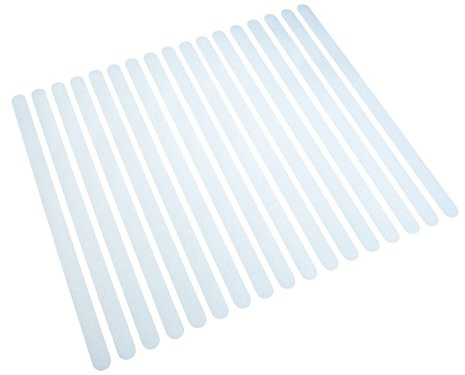 Anti-Rutsch-Streifen für Treppen Rutschschutz - transparent | 17 Rutschschutz Aufkleber Treppe, selbstklebend. Treppenstufen Antirutsch.