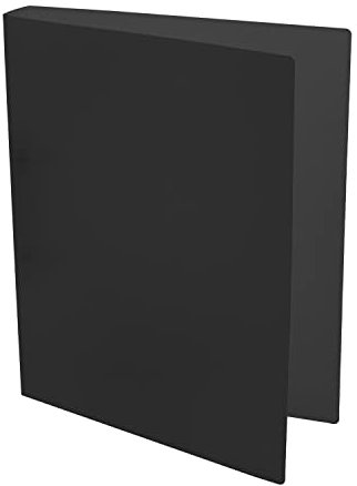 Idena 224334 - Ringbuch DIN A4, aus PP, 2 Ringe, 35 mm Rückenbreite, transluzent schwarz, 1 Stück