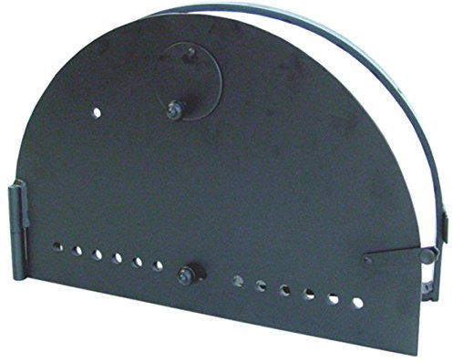 Imex El Zorro – Puerta Horno con Marco de Empotrar | 50x33 cm | Hierro Forjado con Pintura Anticalórica y Mirilla de Cristal | Ideal para Hornos de Leña de Interior y Exterior