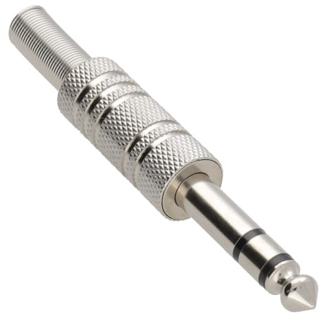 6,35 mm Metall Stereo Klinkenstecker Stecker & Strain Relief Löten Ende