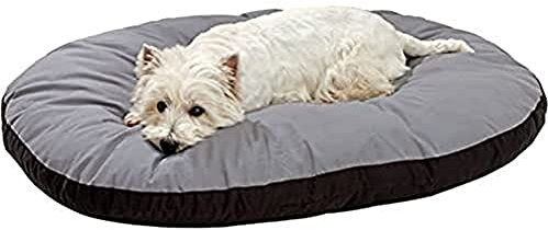 Karlie Kissen oval L: 50 cm B: 40 cm H: 8 cm grau-schwarz