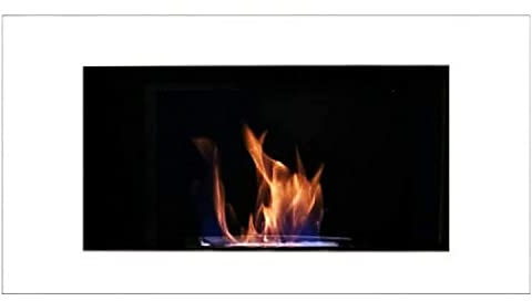 Bio Ethanol und Gelkamin - Wandkamin - Modell Diana Deluxe - Inklusive Kaminzubehör - Wählen Sie aus 5 Farben - Farbwahl (Weiß))