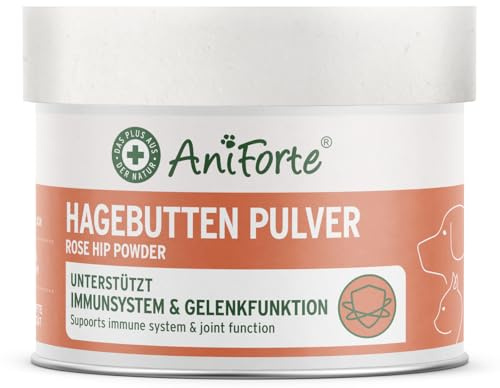 AniForte Nypon pulver för hundar och katter 250 g – 100 % nypon, rik på C-vitamin, för att stödja immunsystemet
