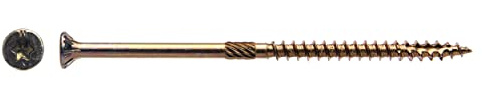 Big Timber 1YTX104#10 by 4-inch T-25-drive bit Gold Star Flat Head Interior Screws,(48 per Box)