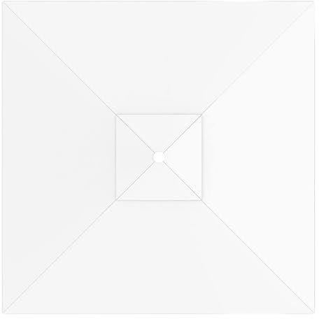 paramondo Toile de rechange pour parasol avec Air Vent pour parasol Interpara, lavable, 3 x 3 m, Carré, Blanche