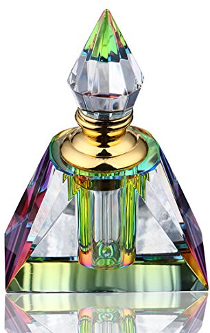 3ml Ägyptische Kristall Parfümflasche – nachfüllbar & leer für Reise | Mini Parfümflasche, nachfüllbar, leer, 3ml. Deko für Duftöl, Raumduft. Schminktisch, Reise, Geschenk.