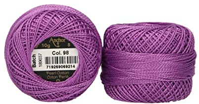Anchor Perlgarn 8, 4591008-00098, Farbe:rotviolett, Stickgarne