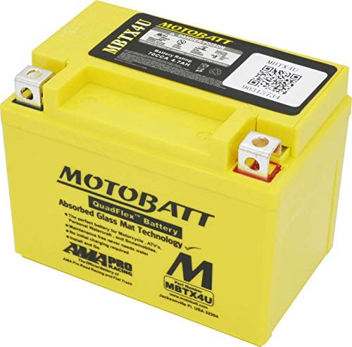 Motobatt MBTX4U AGM Battery, Yellow
