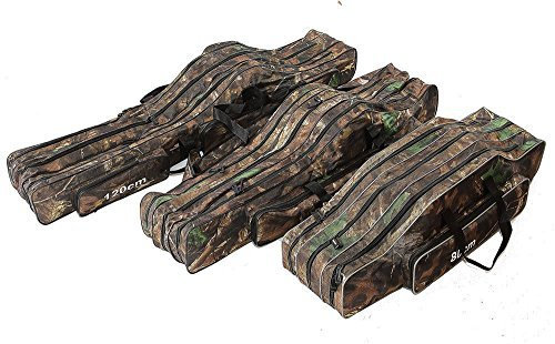 KANANA Angeltasche Rutentasche Rutenfutteral Angelkoffer Anglertasche Tasche (Tasche3fach) (90cm Länge)