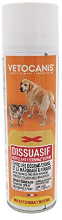 Vetocanis | Spray Répulsif Chat et Chien | Protection de l'Habitation | Répulsif Intérieur et Extérieur | Action Immédiate | 500 ml | Fabrication Française | Formulé sous contrôle Vétérinaire