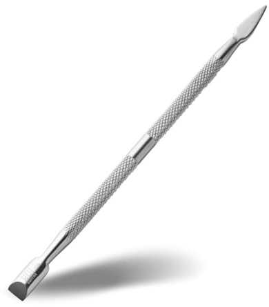 Rui Smiths Pro Cuticle Pusher with 2 Ends - Stainless Steel Manicure Tool - Style 104
