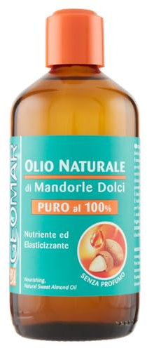 GEOMAR | Olio Puro di Mandorle Dolci, Nutriente ed Elasticizzante, 100% Naturale, Made in Italy, 250 ml