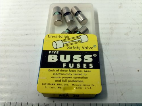 Bussmann AGA-30 AGA Automotive Glassicherung 30 A, 5 Stück