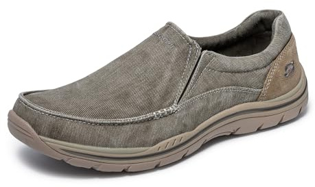 Skechers Men's Expected Avillo Relaxed-Fit Slip-On Loafer,Khaki,9.5 D US