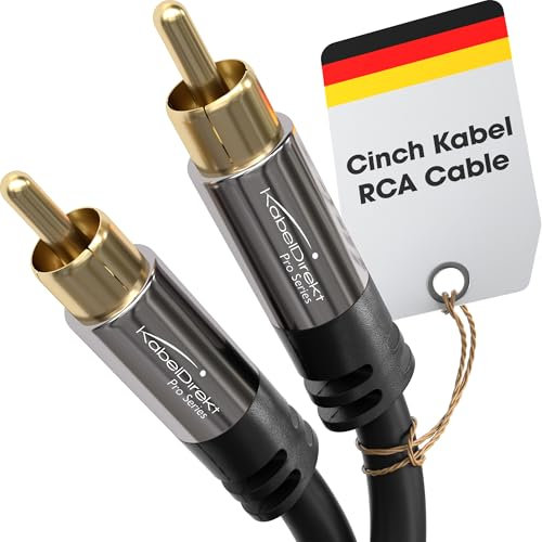 KabelDirekt – 1,5 m Cavo RCA, Cinch (Coassiale Audio Stereo Digitale Connettore, 1 Maschio su 1 Connettore Maschio, a trasmissione analogica, digitale del segnale)