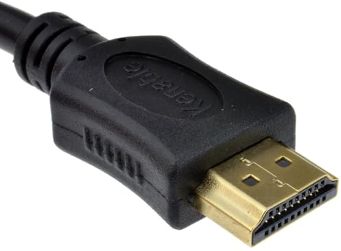 kenable HDMI Cable High Speed with Ethernet 1080p Full HD 3D 4K Support Gold Plated Screened Lead Black 3m