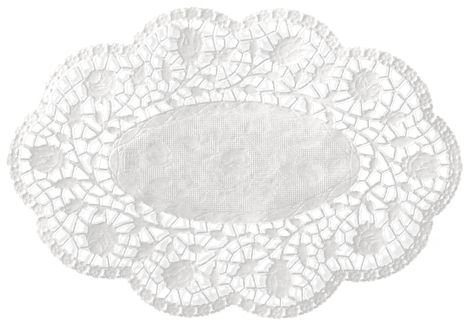 Mokkadeckchen, oval, 18 cm x 13 cm, weiss, 500 Stück