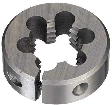Drill America DWT - Filiera tonda in acciaio super rapido (#0-80 - 2-1/2, m1 - m52, lato sinistro e destro, 5/8 - 5 OD) filiera per filettatura regolabile, 1/4-24, 1