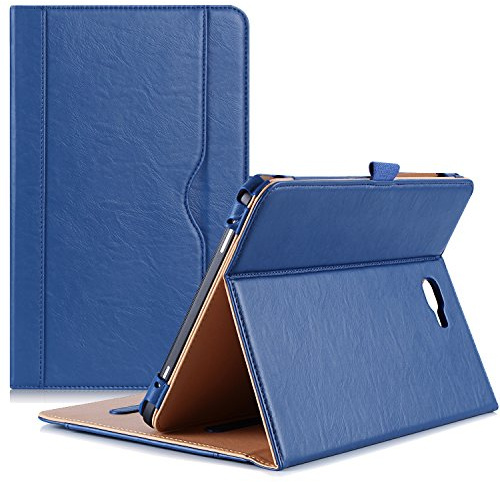 ProCase Hülle für Galaxy Tab A 10.1 - Stand Folio Case Cover für Galaxy Tab A 10,1 Zoll Tablette SM-T580 T585, mit Mehreren Betrachtungswinkeln, Dokumentenkarte Tasche - Navy