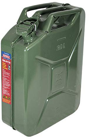 Faithfull FAIAUJERRY20 20 Litre Metal Jerry Can UN App, GS TUV Certified - Green