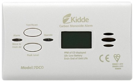 Carbon Monoxide Detector - Kidde 7DCOC Premium Carbon Monoxide Alarm with Digital Display