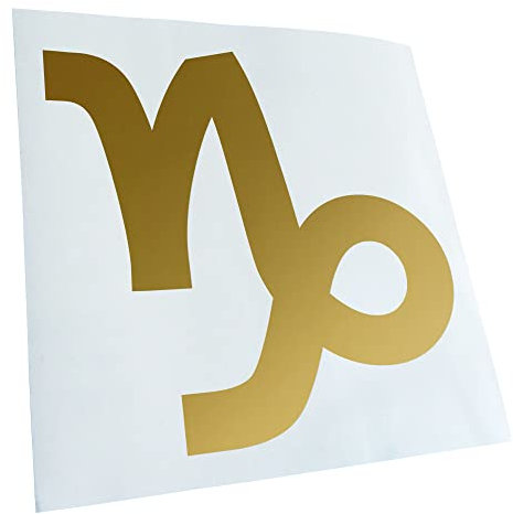 Kiwistar - Autoaufkleber - Gold - 60 x 60 cm - Steinbock Sternzeichen - Heckscheibenaufkleber Auto Aufkleber wetterfest für Kfz LKW Mofa Truck - Sticker außen selbstklebend Tuning Zubehör für Fenster