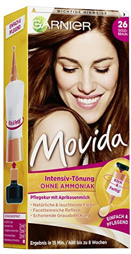Garnier Tinte Movida crema de cuidado intensivo para el cabello, color marrón dorado, 3 unidades (3 x 1 unidad)